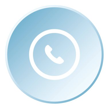 Resimli Simge Arka Planda İzole - Circle Telefon Anahattı