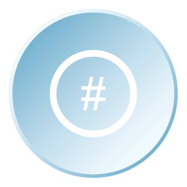 Resimli Simge Arka Planda Yalıtılmış - Circle Hash Anahattı