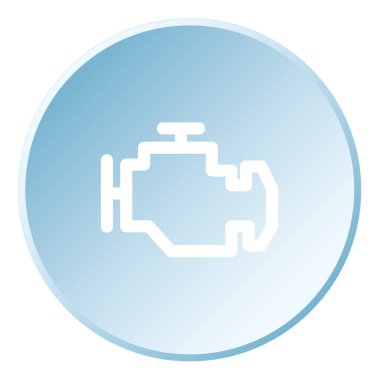 Resimli Simge Arka Planda İzole - Motor Işıklarını Kontrol Et