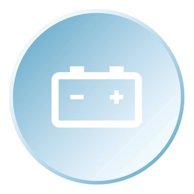 Resimli Simge Arka Planda İzole - Pil Uyarısı