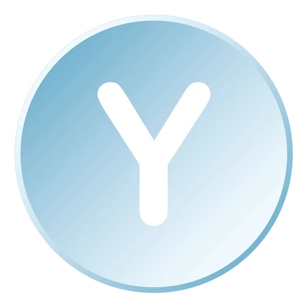 Icono ilustrado aislado sobre un fondo - Y — Vector de stock