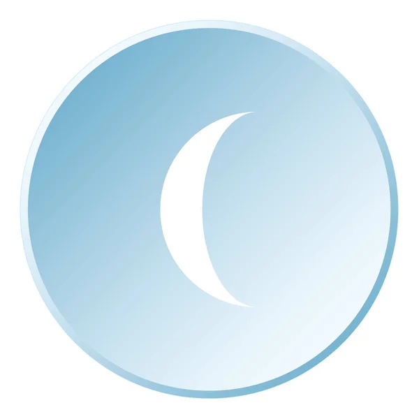 Ikone isoliert auf einem Hintergrund - abnehmender Mond- — Stockvektor