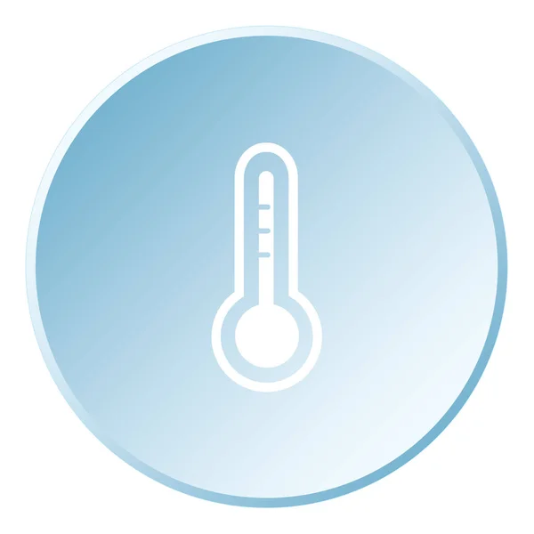 Icona illustrata isolata su sfondo - Termometro — Vettoriale Stock