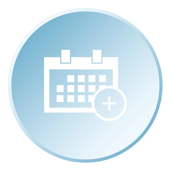 Icono ilustrado aislado sobre un fondo - Calendario cuadrado Añadir — Vector de stock