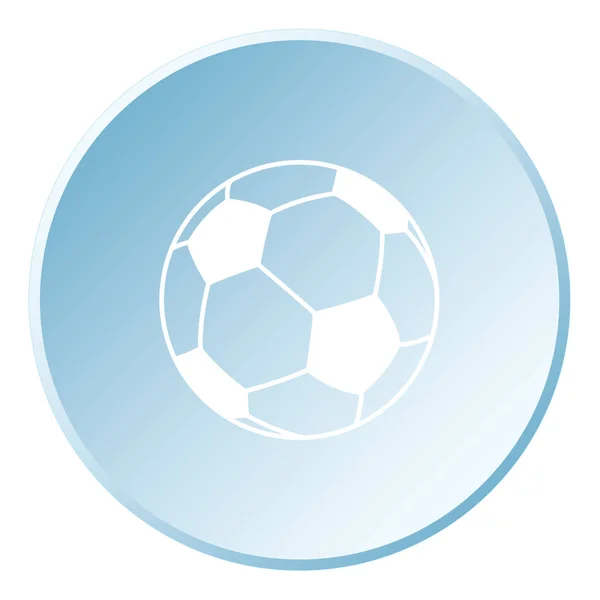 Ícone ilustrado isolado em um fundo Bola de futebol —  Vetores de Stock