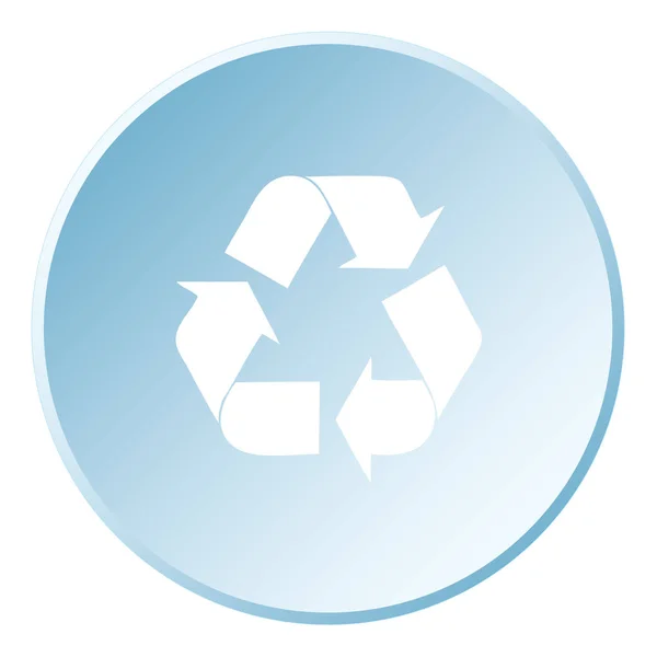Ilustrowana ikona izolowane na tle-recykling — Wektor stockowy
