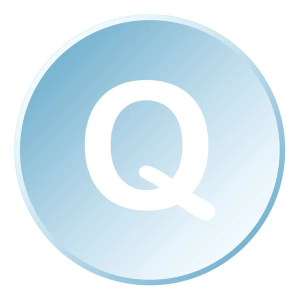 Ícone ilustrado isolado em um fundo - Q —  Vetores de Stock