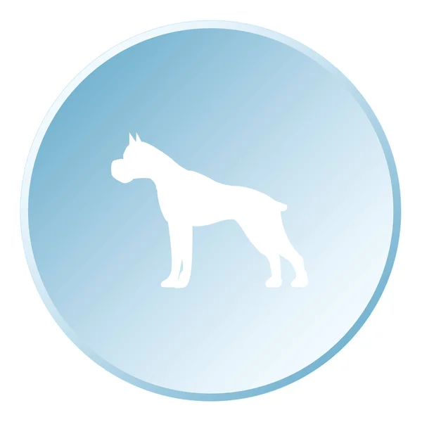 Ikone isoliert auf einem Hintergrund - Pitbull Wachhund — Stockvektor