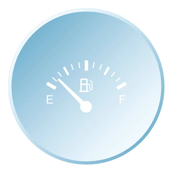 Geïllustreerd icoon geïsoleerd op een achtergrond-benzinemeter leeg — Stockvector