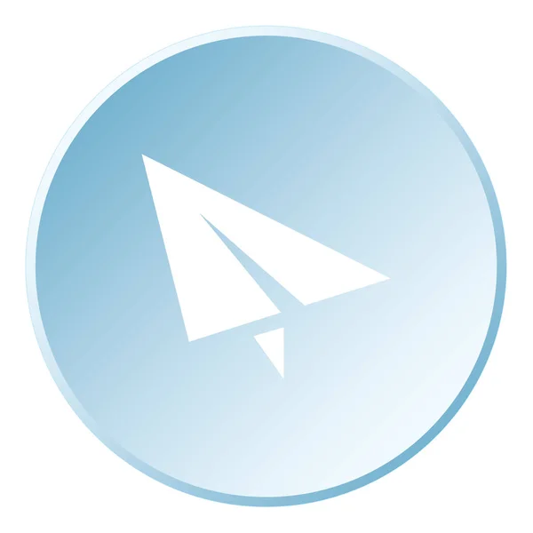 Illustrerad ikon isolerad på en bakgrund-papper flygplan — Stock vektor