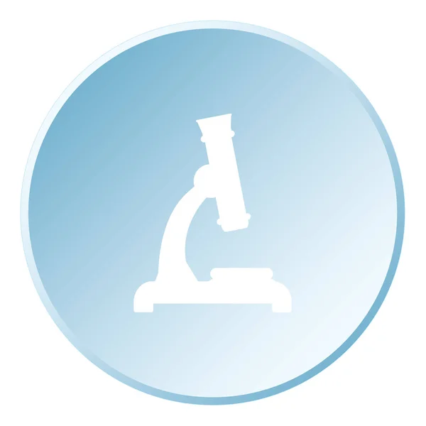 Icono ilustrado aislado sobre fondo - Microscopio — Vector de stock