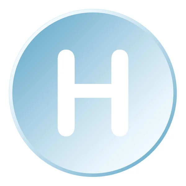 Icono ilustrado aislado sobre un fondo - H — Vector de stock