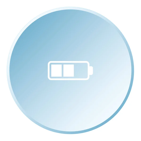 Icona illustrata isolata su sfondo - Mezza batteria — Vettoriale Stock
