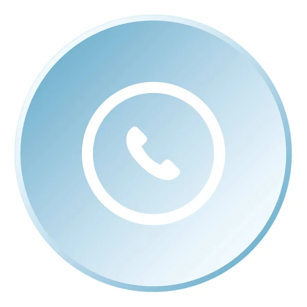 Icono ilustrado aislado en un fondo - Esquema del teléfono círculo — Vector de stock