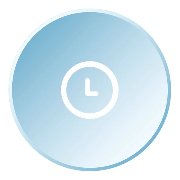 Icône illustrée isolée sur un fond - Horloge — Image vectorielle