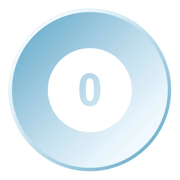 Illustrerad ikon isolerad på en bakgrund-Circle 0 fylld — Stock vektor