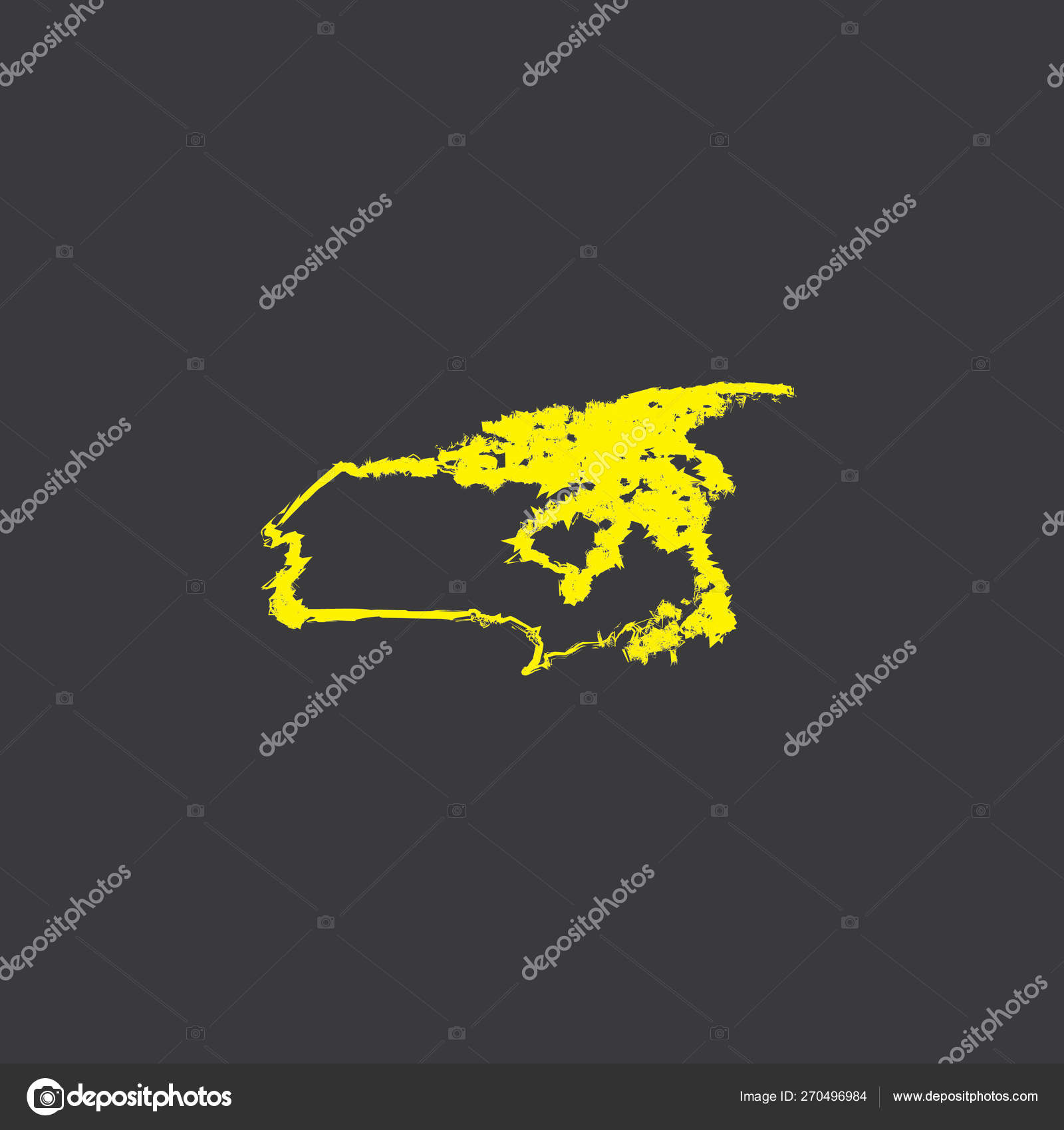 Finland Country Shape Illustration Black Background Stock Vector Image ...