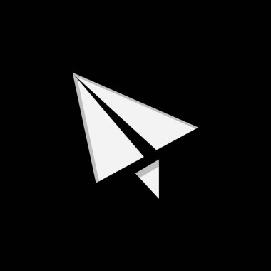 Resimli Simge Arka Planda İzole - Kağıt Düzlem