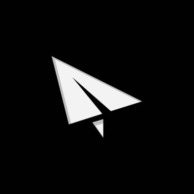 Resimli Simge Arka Planda İzole - Kağıt Uçak