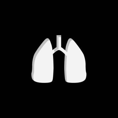 Resimli Simge Arka Planda İzole - Akciğerler