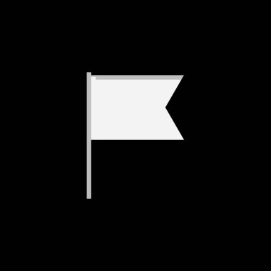 Resimli Simge Arka Planda İzole - Kesme Bayrağı