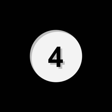 Resimli Simge Arka Planda İzole - Daire 4 Dolu