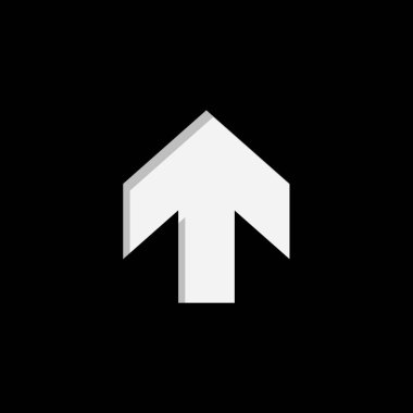 Resimli Simge Arka Planda İzole - Ok Yukarı