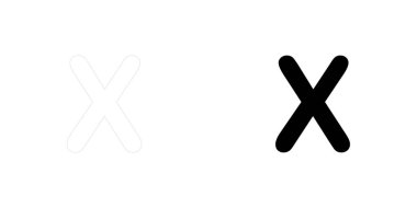 Resimli Simge Arka Planda İzole - X