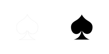 Resimli Simge Arka Planda İzole - Maça Kart Takım