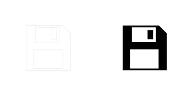 Resimli Simge Arka Planda İzole - Küçük Disket