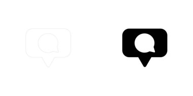 Resimli Simge Arka Planda İzole - Sosyal Medya Mesajı