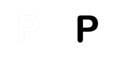 Resimli Simge Arka Planda İzole - P