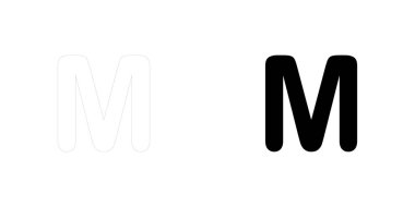 Resimli Simge Arka Planda İzole - M