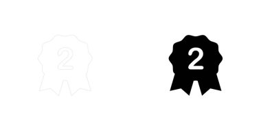 Resimli Simge Arka Planda İzole - 2.Sıra Rozeti