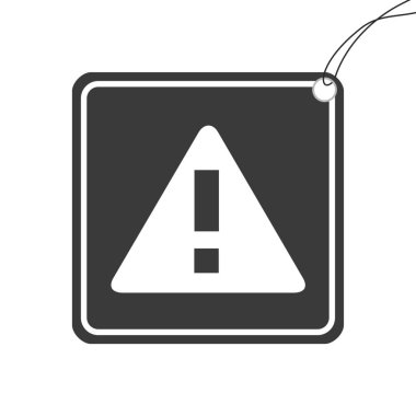 Resimli Simge Arka Planda İzole - Üçgen Ünlem