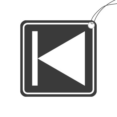 Resimli Simge Arka Planda İzole - Adım Geri