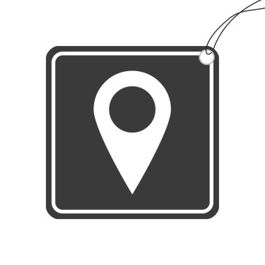 Resimli Simge Arka Planda İzole - Yuvarlak Harita İşaretçisi