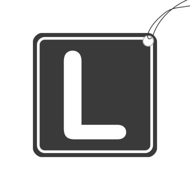 Resimli Simge Arka Planda İzole - L