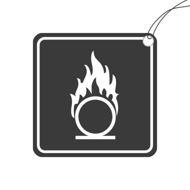 Resimli Simge Arka Planda İzole - Extreme Heat ve Fir
