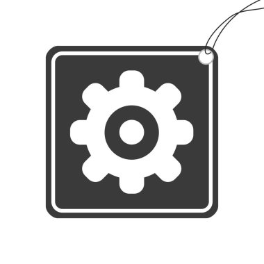 Resimli Simge Arka Planda İzole - Dişli