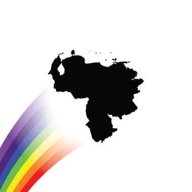 Venezuela Ülke Şekil İllüstrasyon