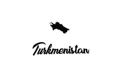 Türkmenistan Ülke Şekli İllüstrasyon