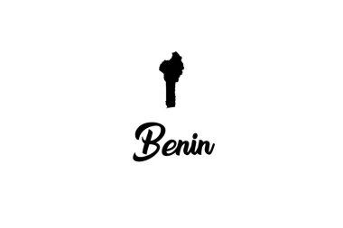 Benin Ülke Şekli İllüstrasyon