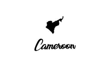 Kamerun Ülke Şekli İllüstrasyon