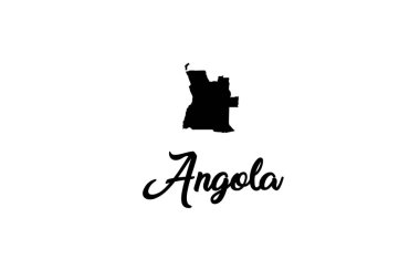 Angola Ülke Şekil İllüstrasyon