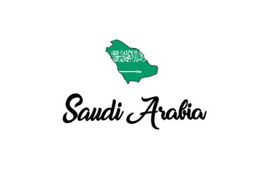 Suudi Arabistan Ülke Şekli İllüstrasyon