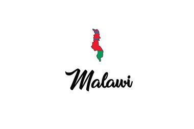 Malavi Ülke Şekil İllüstrasyon