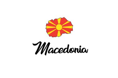 Makedonya Ülke Şekli İllüstrasyonu