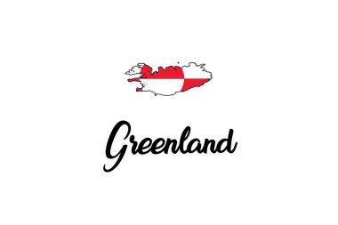 Grönland Ülke Şekil İllüstrasyon