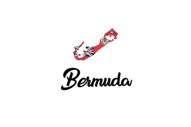 Bermuda Ülke Şekil İllüstrasyon